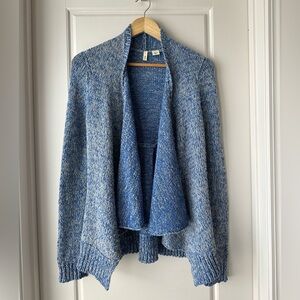 Anthropology Moth Heathered Blue Open Cardigan